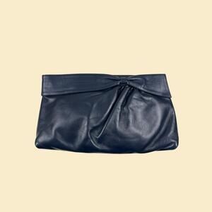 1970s Morris Moskowitz handbag, vintage 70s blue leather shoulder bag